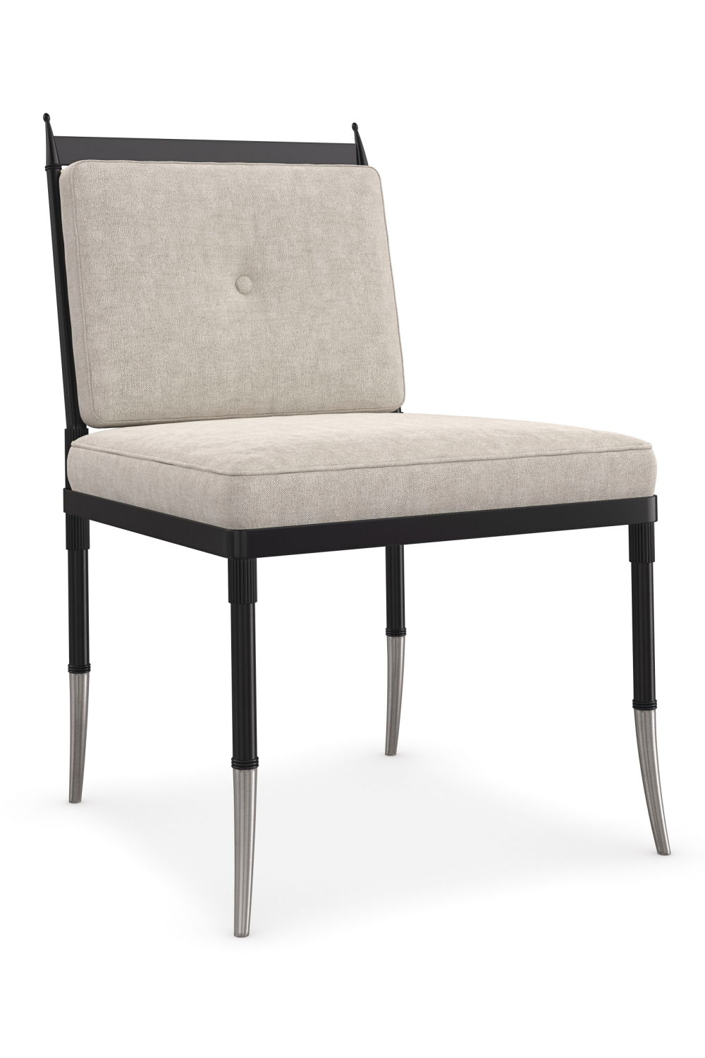 Beige Linen Buttoned Chair | Caracole Athena | Oroa.com