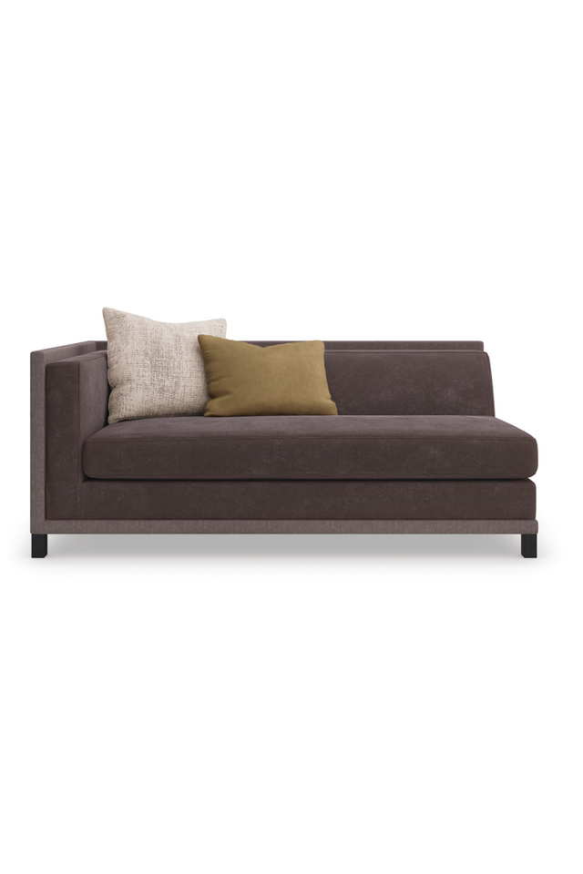 Brown Upholstered Sectional Chair | Caracole Tuxedo | Oroa.com