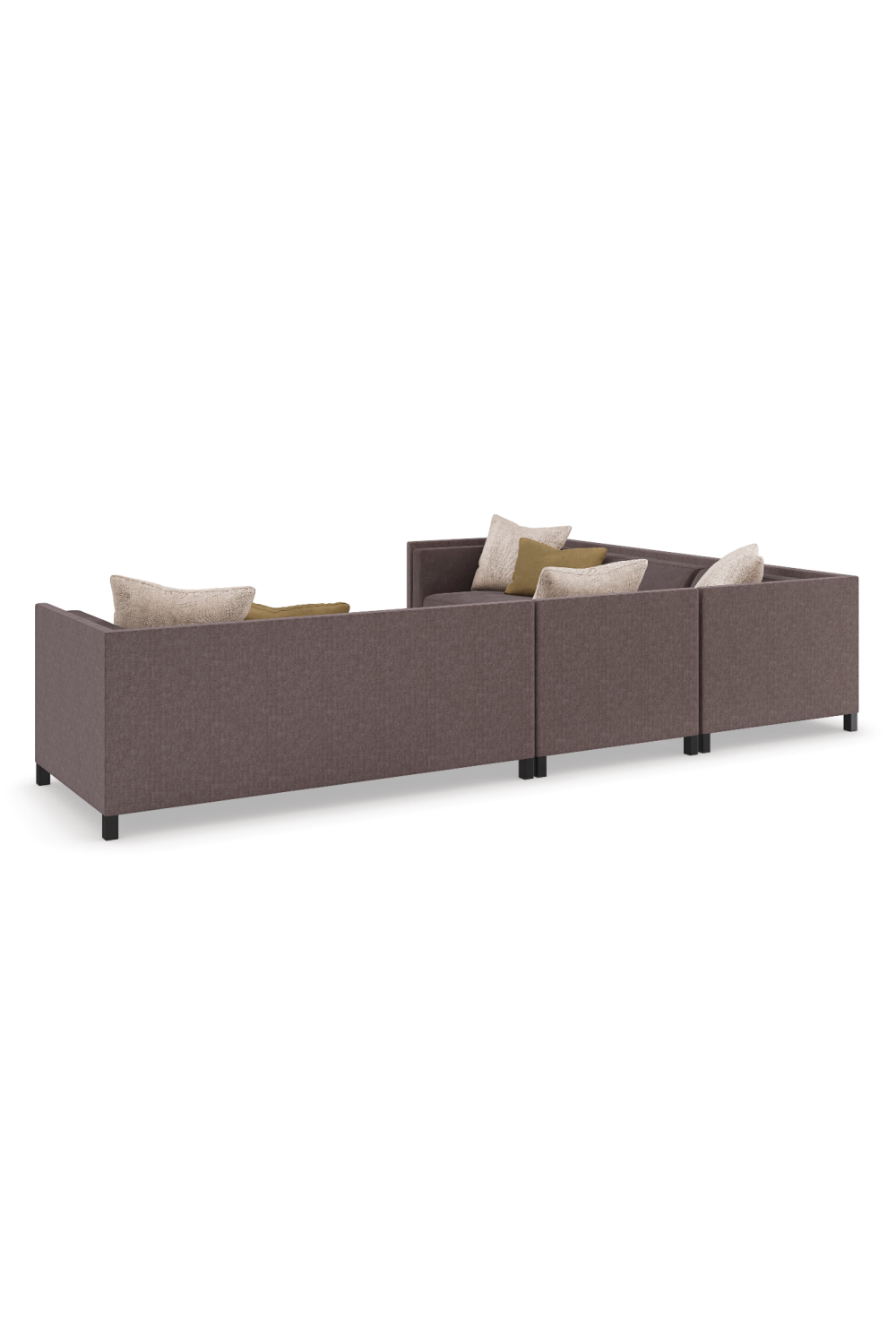 Brown Upholstered Sectional Chair | Caracole Tuxedo | Oroa.com