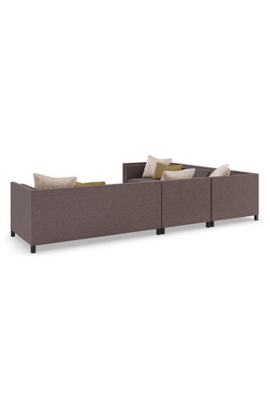Brown Upholstered Sectional Chair | Caracole Tuxedo | Oroa.com