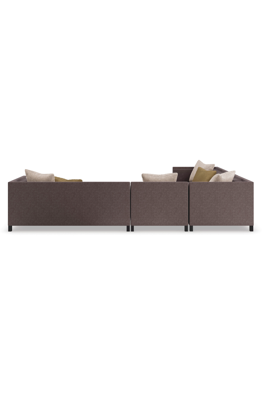 Brown Upholstered Sectional Chair | Caracole Tuxedo | Oroa.com