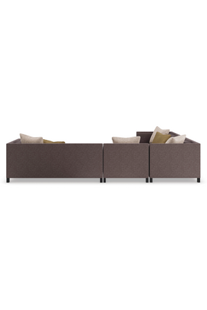 Brown Upholstered Sectional Chair | Caracole Tuxedo | Oroa.com