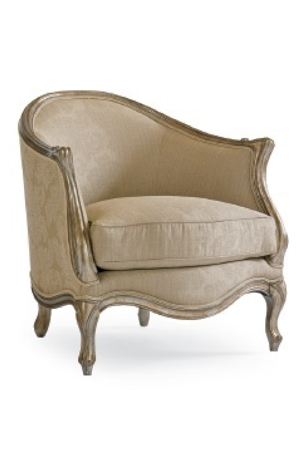 Beige Cabriole Lounge Chair | Caracole Le Chaise | Oroa.com