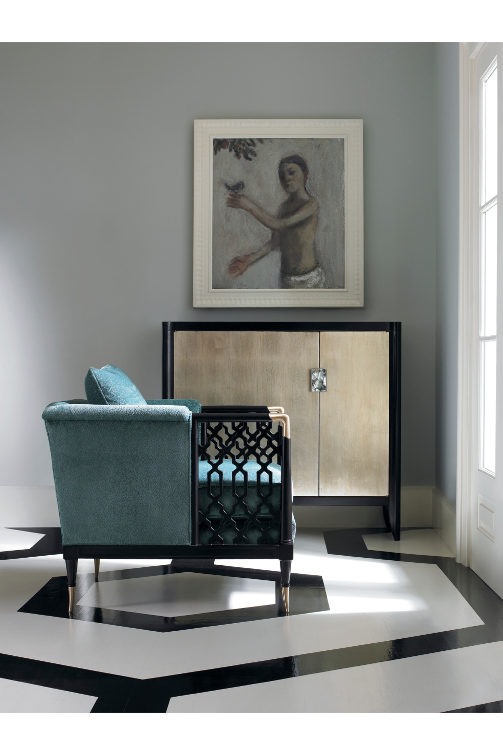 Fretwork Lounge Chair | Caracole Lattice Entertain You | Oroa.com