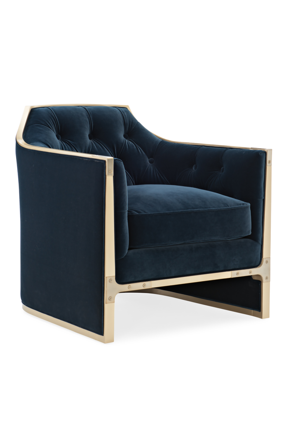 Blue Velvet Lounge Chair | Caracole The Cat's Meow | Oroa.com