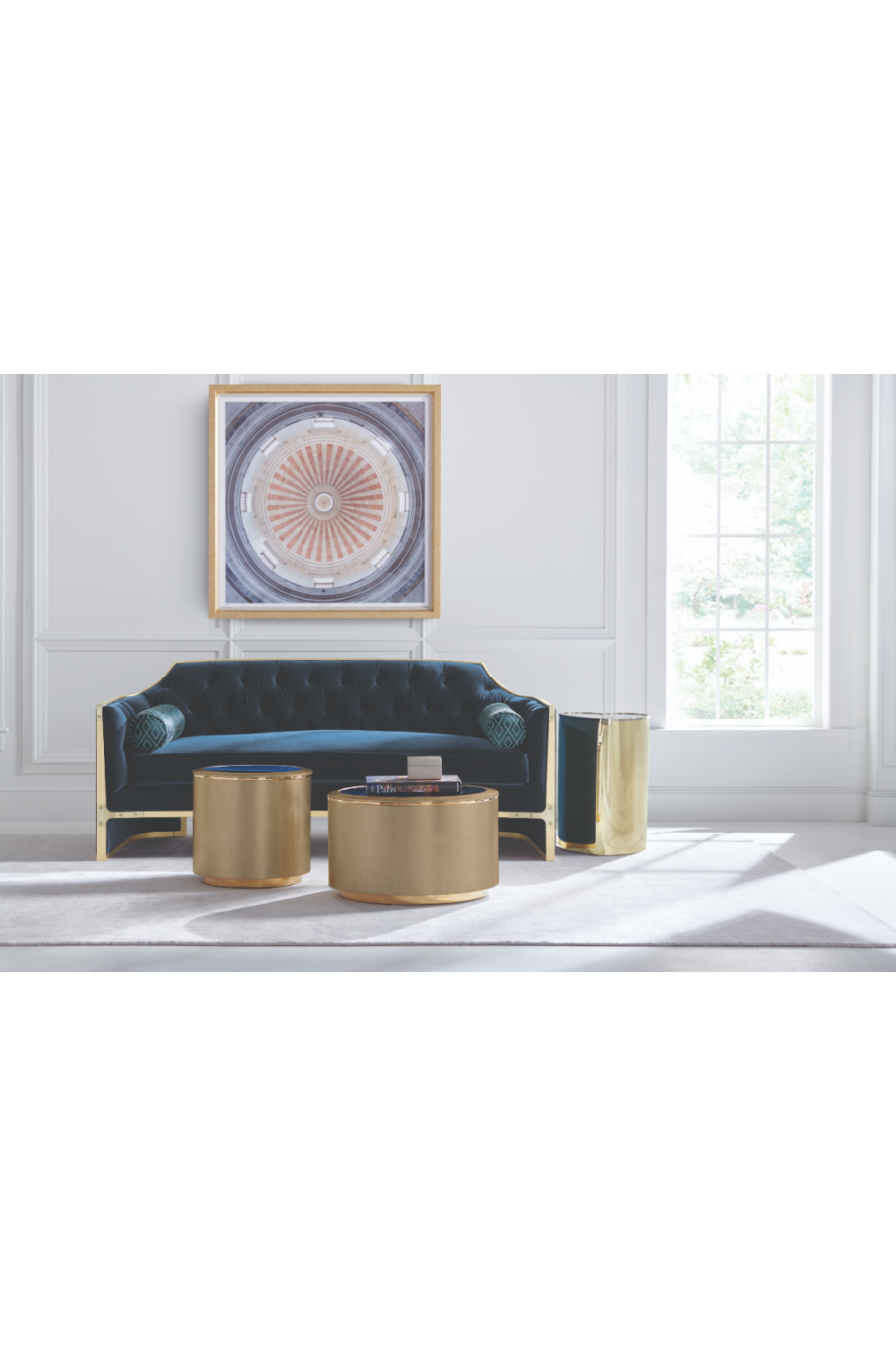 Blue Tufted Modern Sofa | Caracole The Cat's Meow | Oroa.com