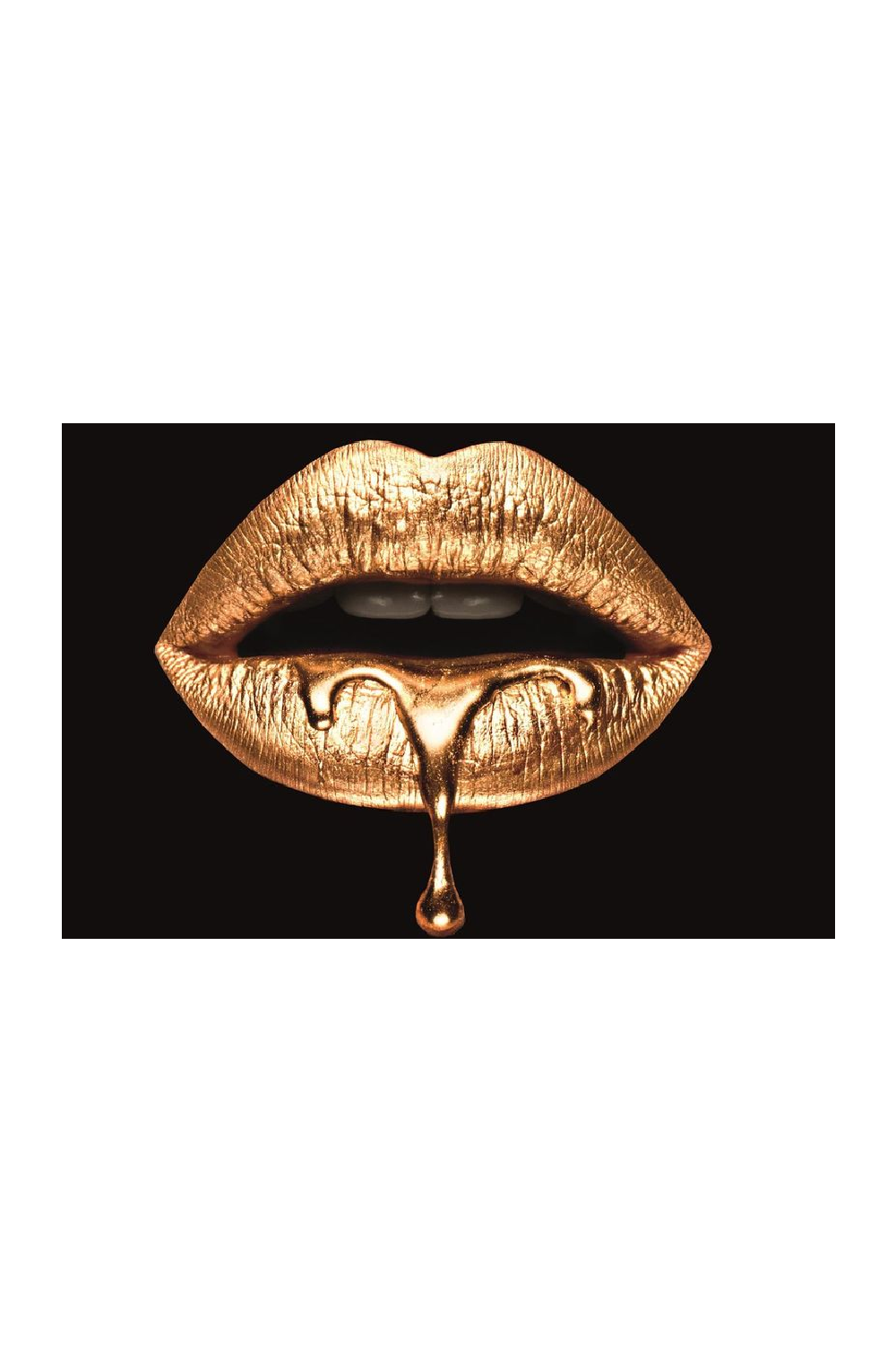 Painted Lips Photographic Art | Andrew Martin Golden Taste | Oroa.com
