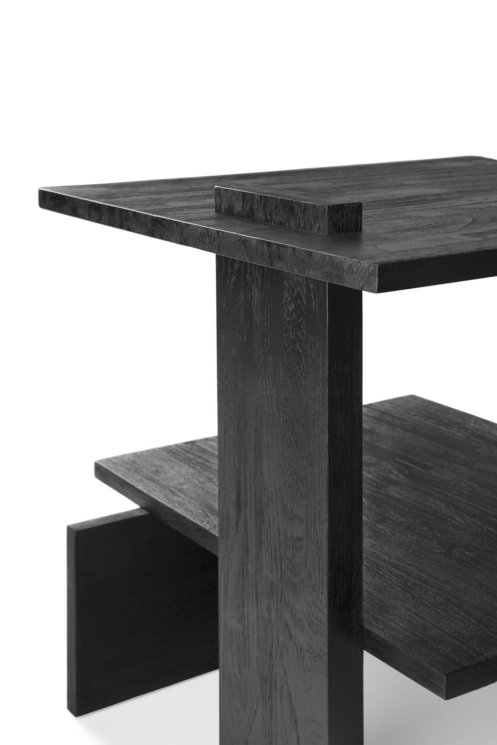 Black Teak Architectural Side Table | Ethnicraft Abstract | Oroatrade.com