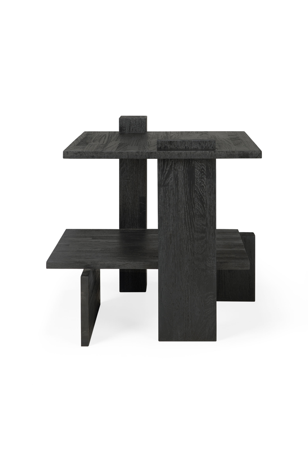 Black Teak Architectural Side Table | Ethnicraft Abstract | OROA