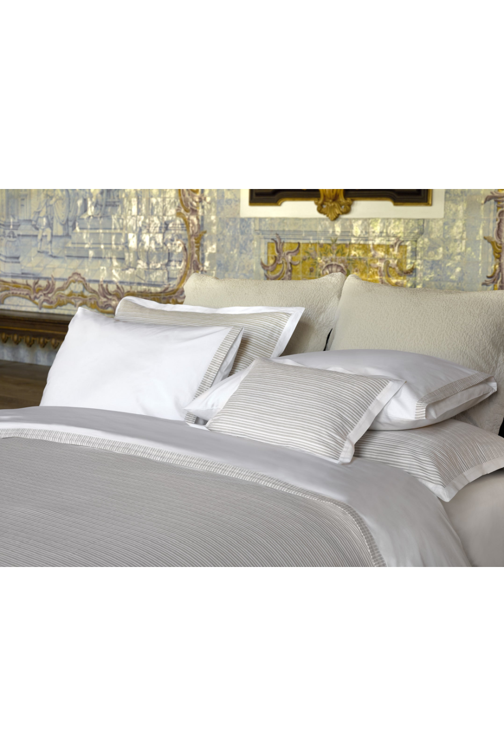 200TC Pleated Percale Flat Sheet | Amalia Home Luna | Oroa.com