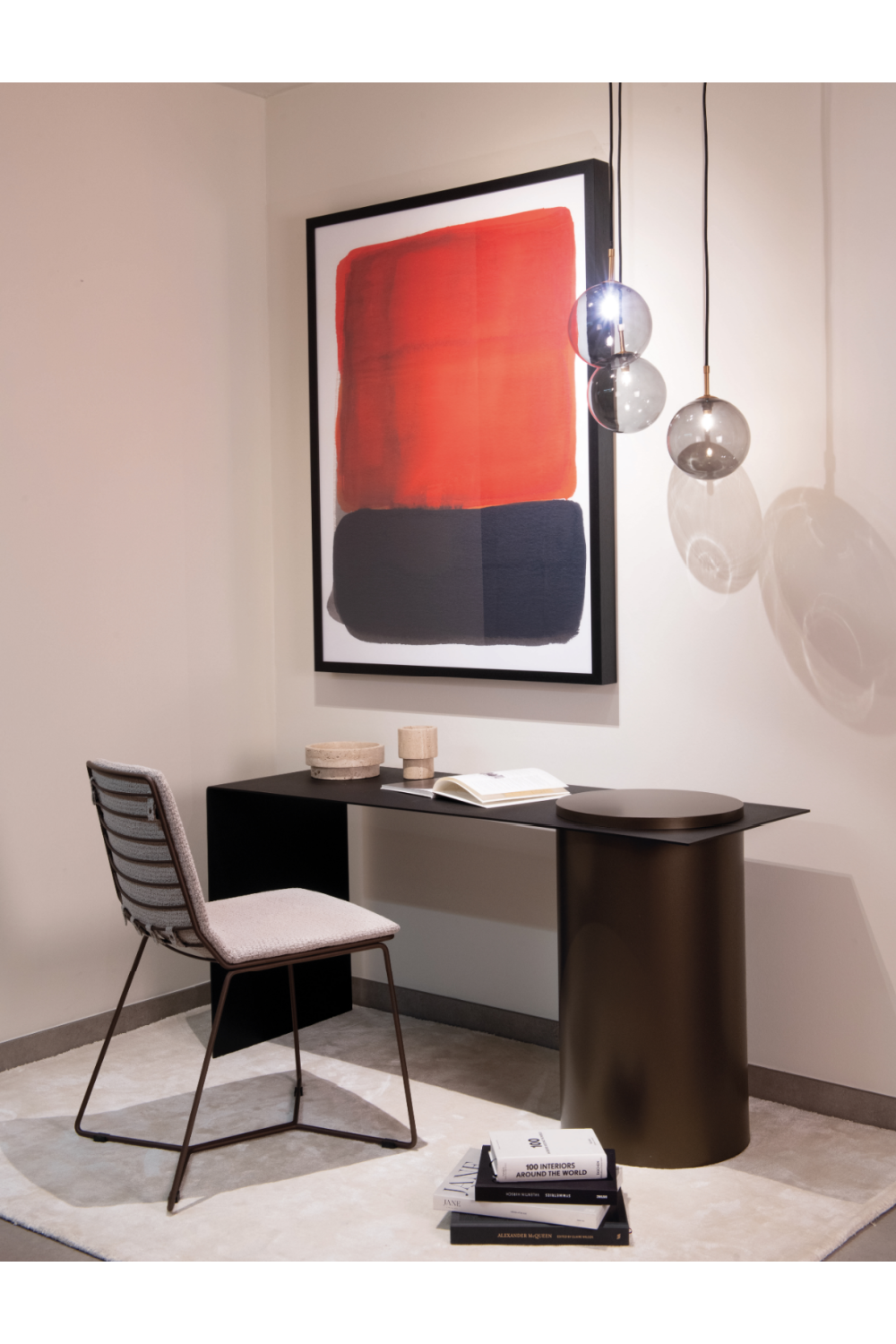 Red And Black Painting | Dome Deco Ultra Concretion | Oroa.com