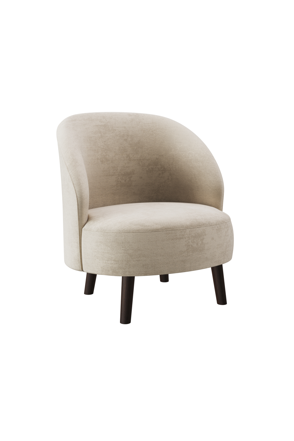 Curved Back Upholstered Lounge Chair | Dome Deco Bayron | Oroa.com