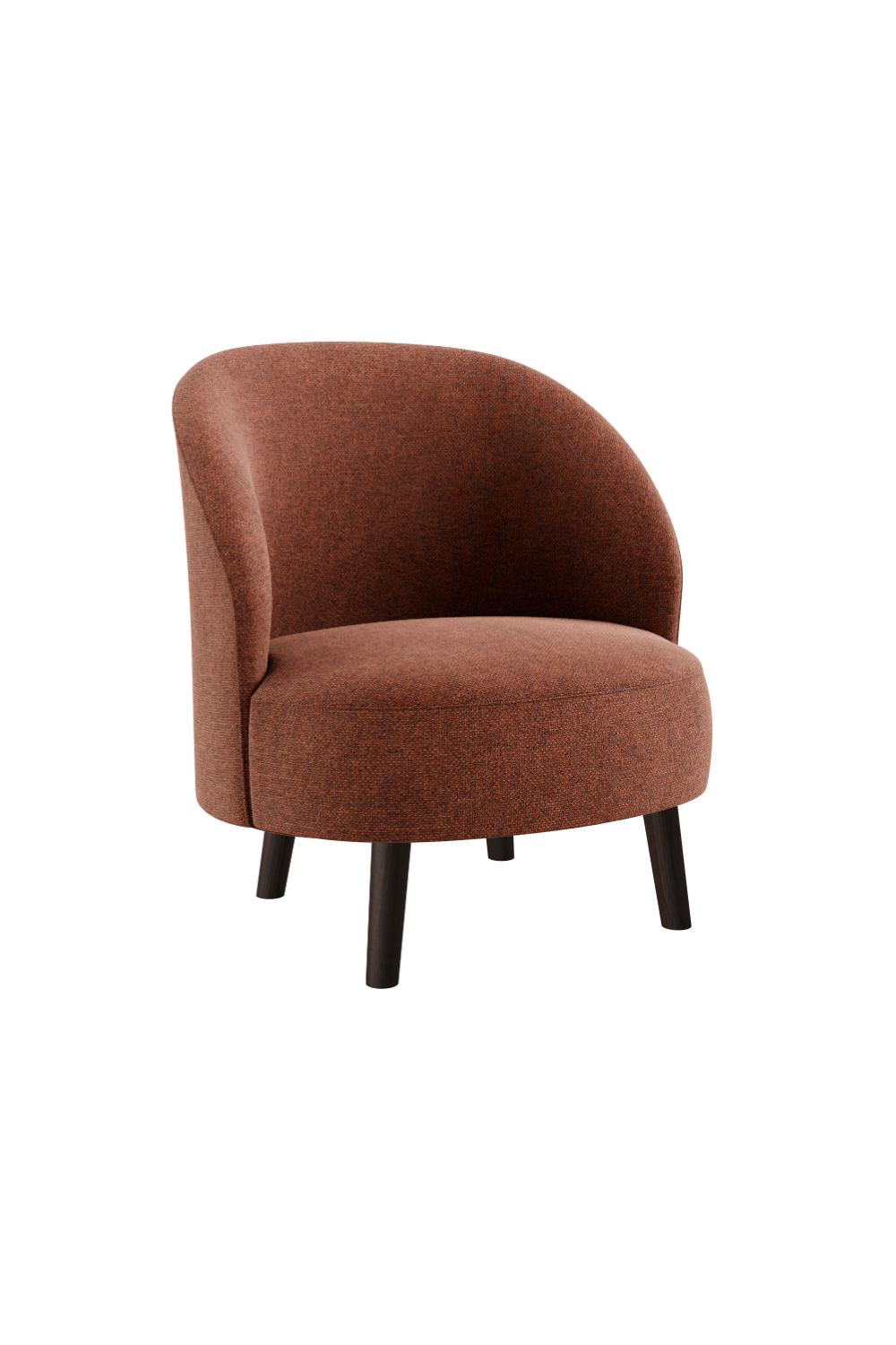 Curved Back Upholstered Lounge Chair | Dome Deco Bayron | Oroa.com