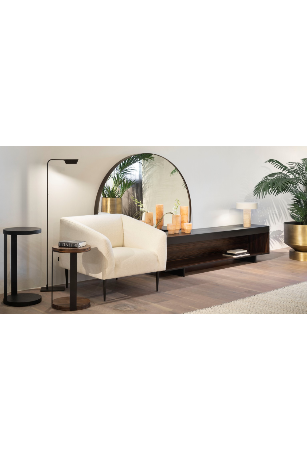 Beige Travertine Table Lamp | Dome Deco Ando | Oroa.com
