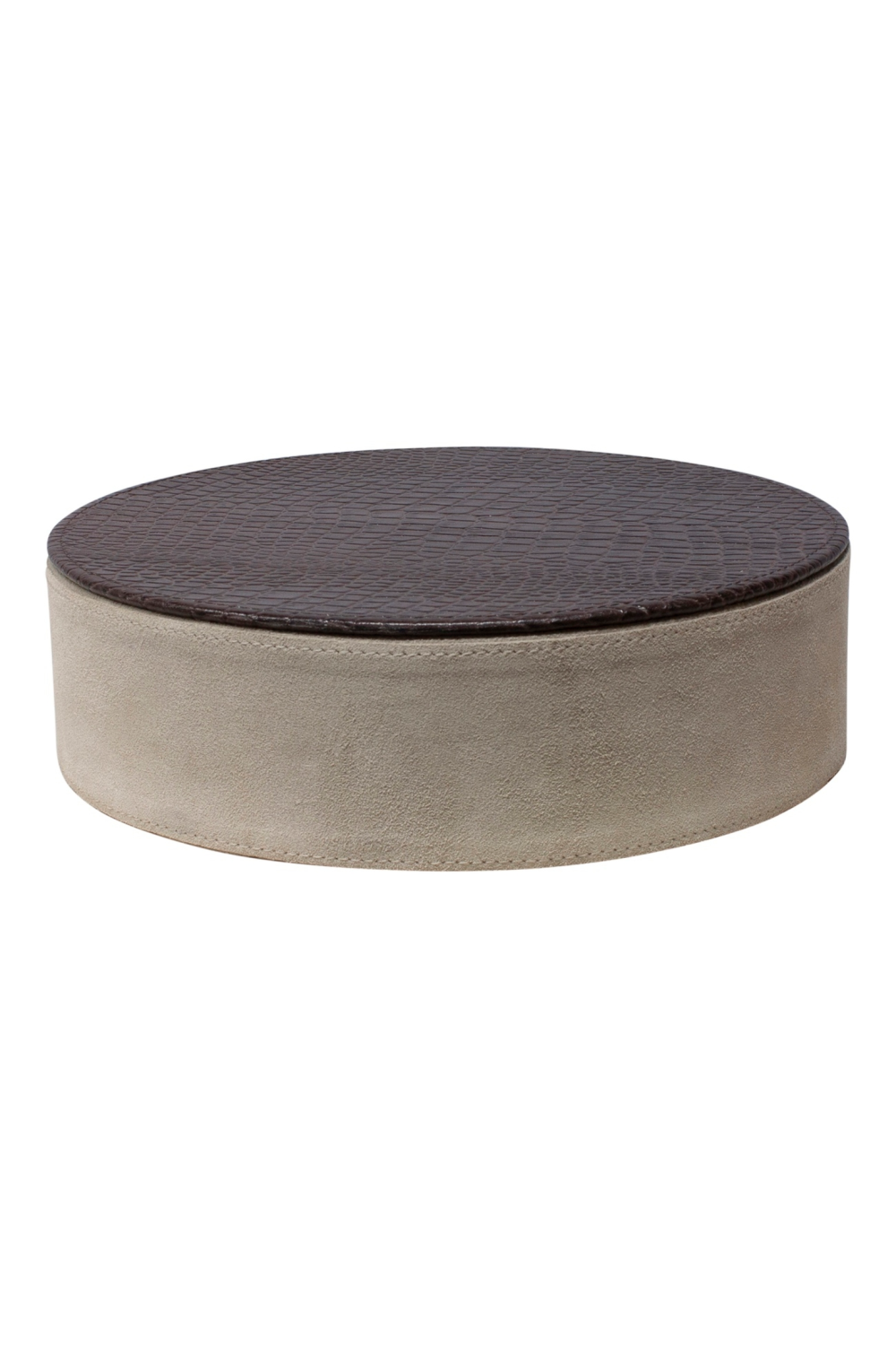 Leather Lid Round Box M | Dome Deco Nova | Oroatrade.com
