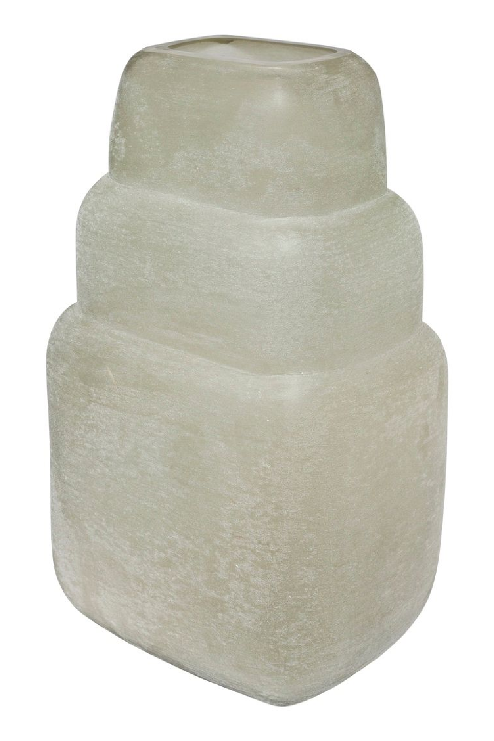 Cream Glass Layered Vase | Dome Deco Zola | Oroa.com