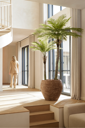 Artificial Date Tree Set (2) | Emerald Phoenix Palm Deluxe | Oroa.com