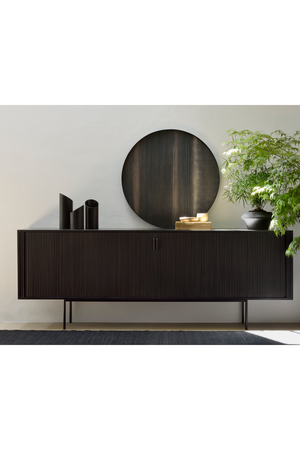 Varnished Teak Industrial Sideboard | Ethnicraft Roller Max | Oroa.com