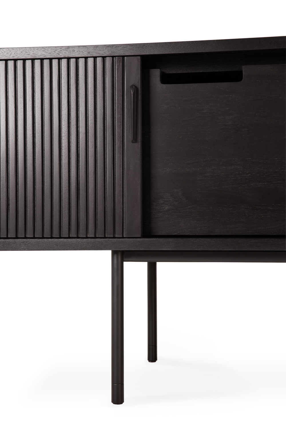 Black Teak TV Cupboard | Ethnicraft Roller Max | Oroa.com