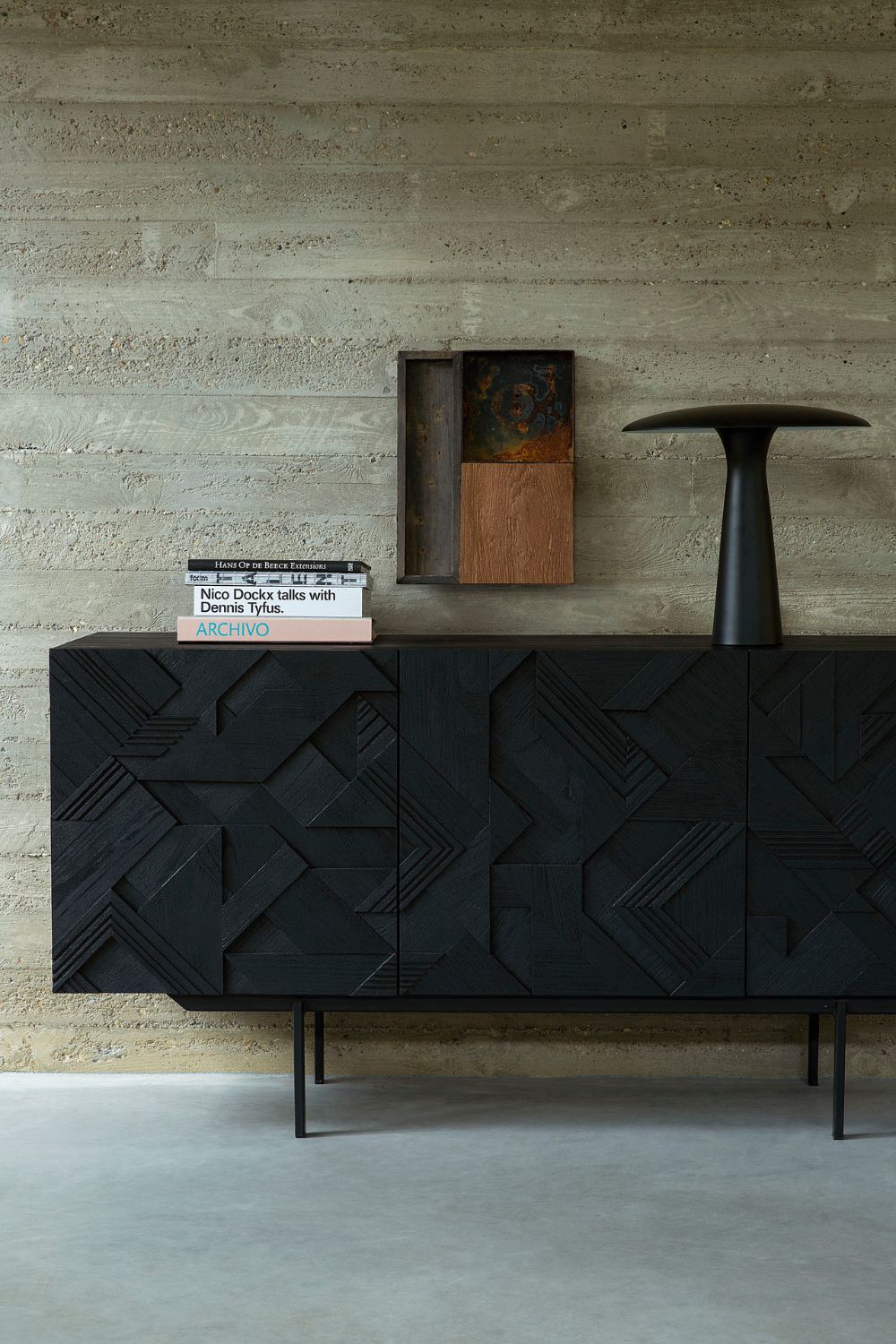 Black Teak Sideboard | Ethnicraft Graphic | OROA