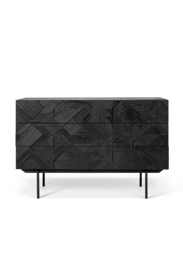 Black Teak Dresser | Ethnicraft Graphic | OROA TRADE