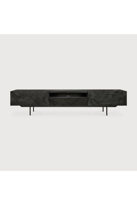 Black Teak Media Unit | Ethnicraft Graphic | OROA.COM