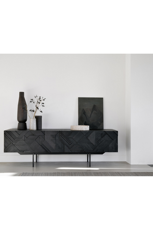 Black Teak Media Unit | Ethnicraft Graphic | OROA.COM
