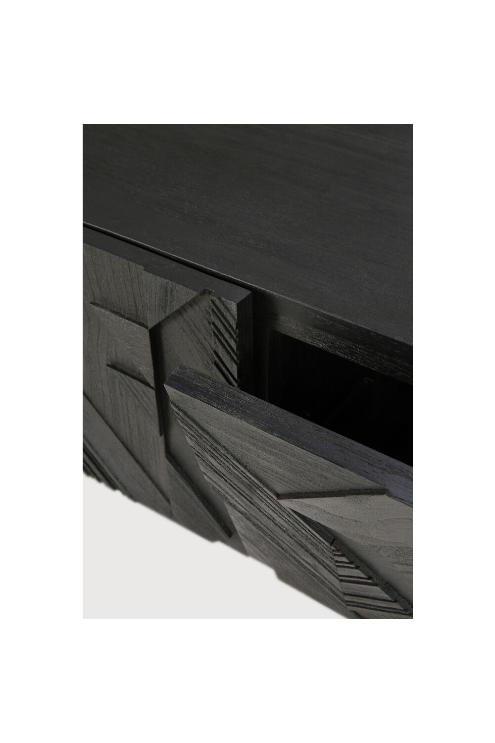 Black Teak Media Unit | Ethnicraft Graphic | OROA.COM