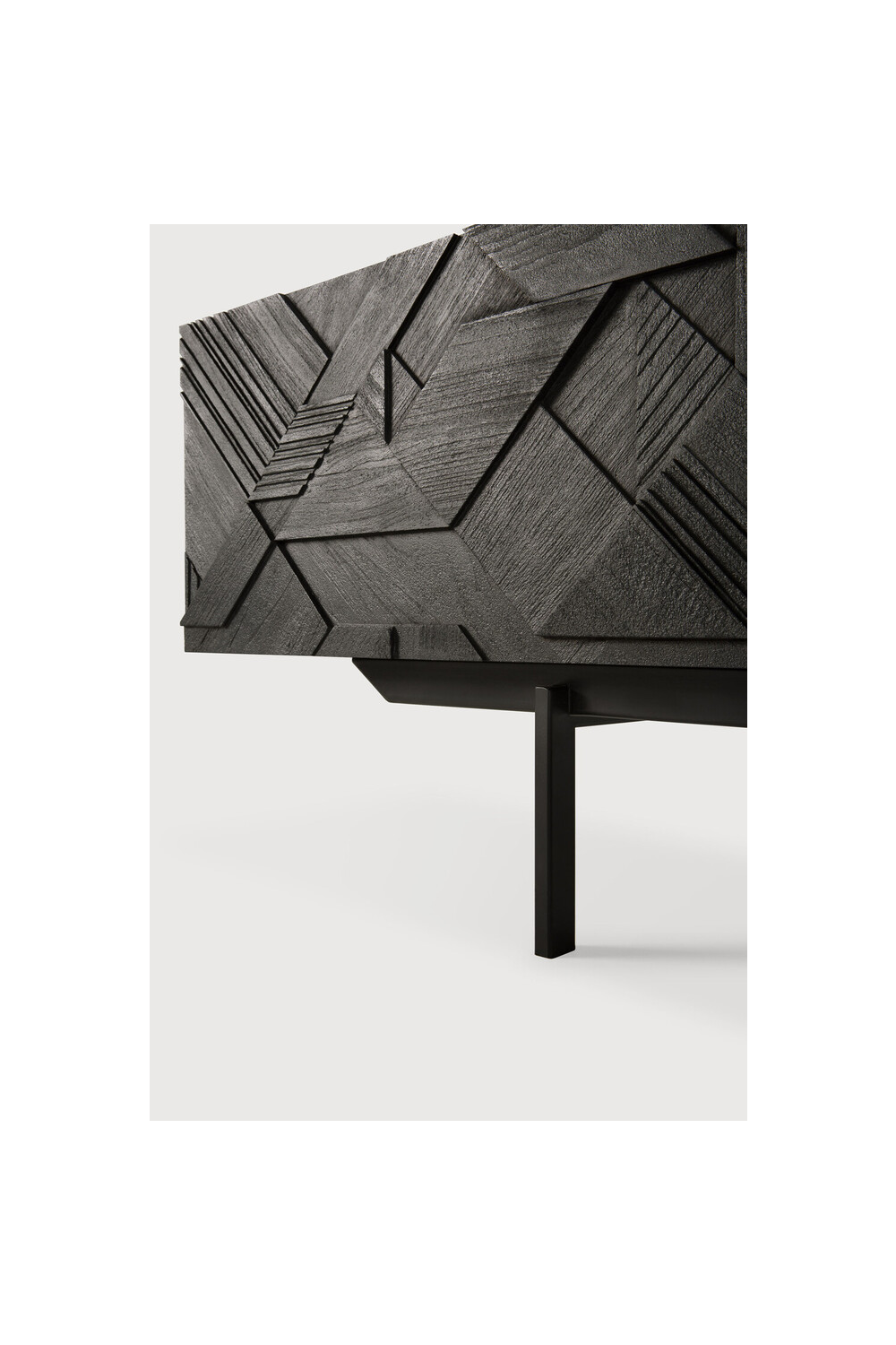 Black Teak Media Unit | Ethnicraft Graphic | OROA.COM