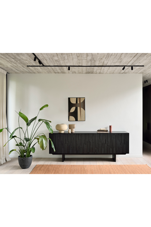 Black Teak Industrial Sideboard | Ethnicraft Mosaic | Oroa.com