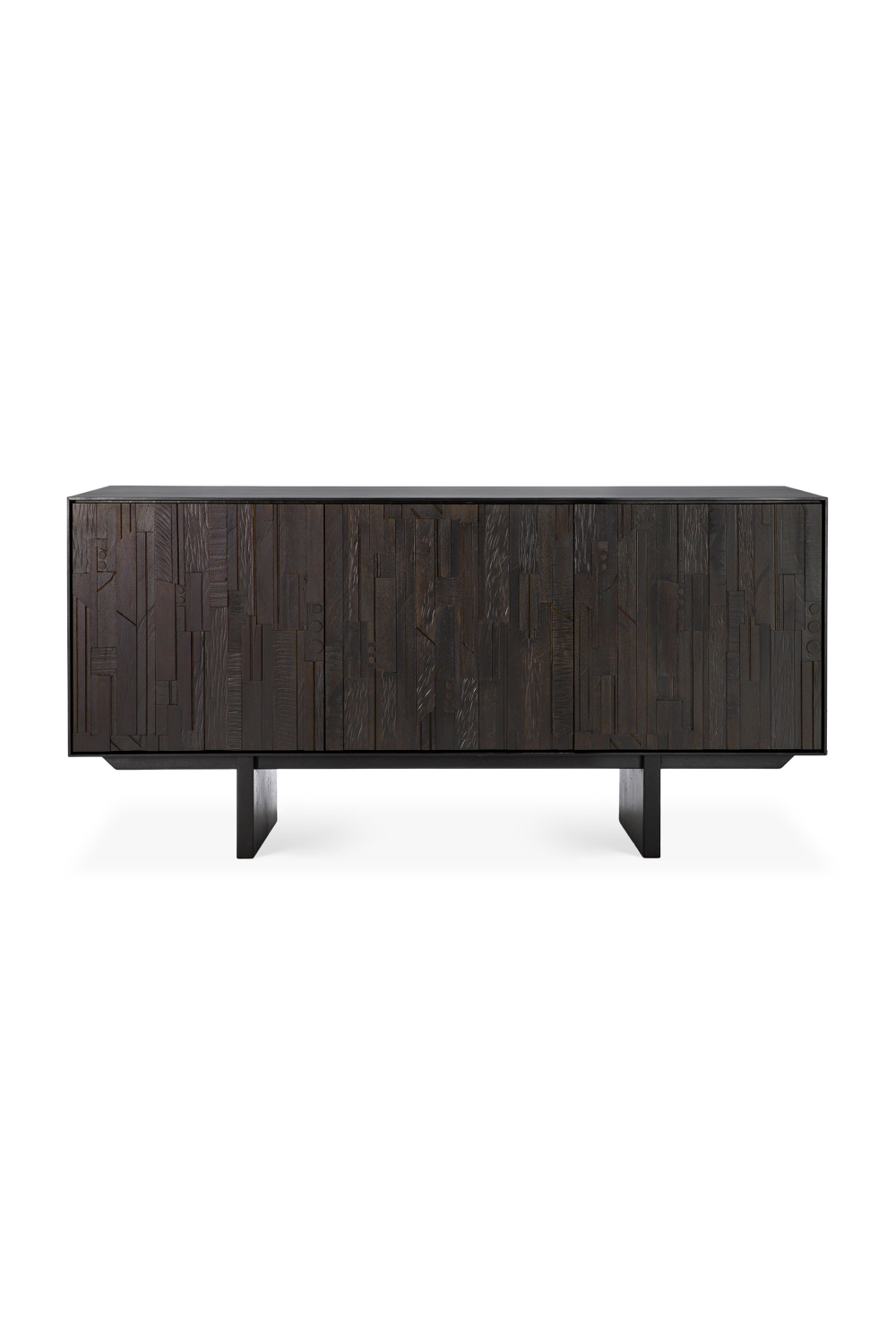 Black Teak Industrial Sideboard | Ethnicraft Mosaic | Oroa.com