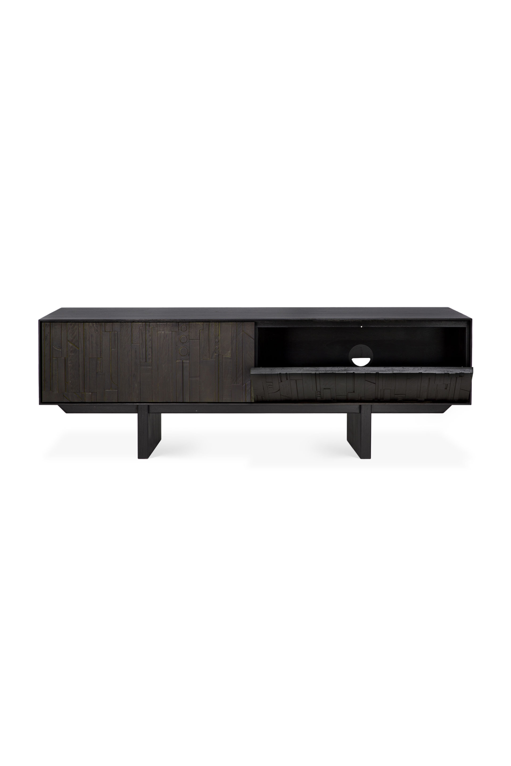 Black Mahogany TV Cabinet | Ethnicraft Mosaic | Oroa.com