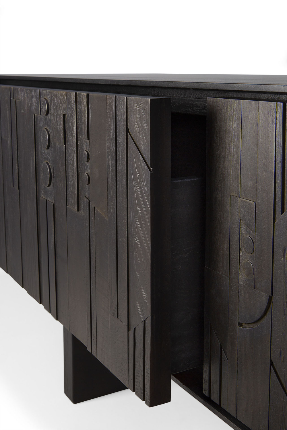 Black Mahogany TV Cabinet | Ethnicraft Mosaic | Oroa.com
