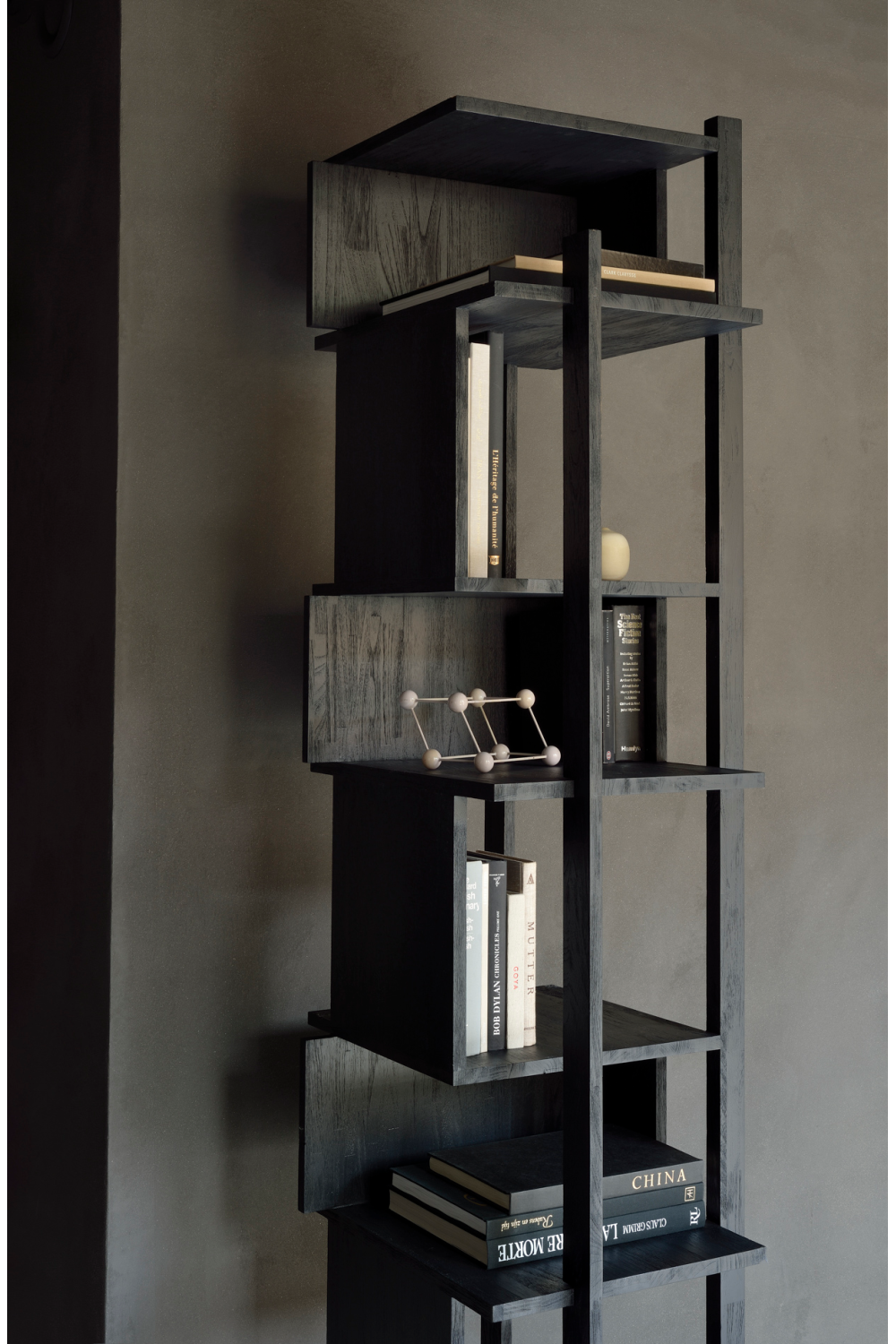 Black Teak Shelving Unit | Ethnicraft Abstract | OROA.COM