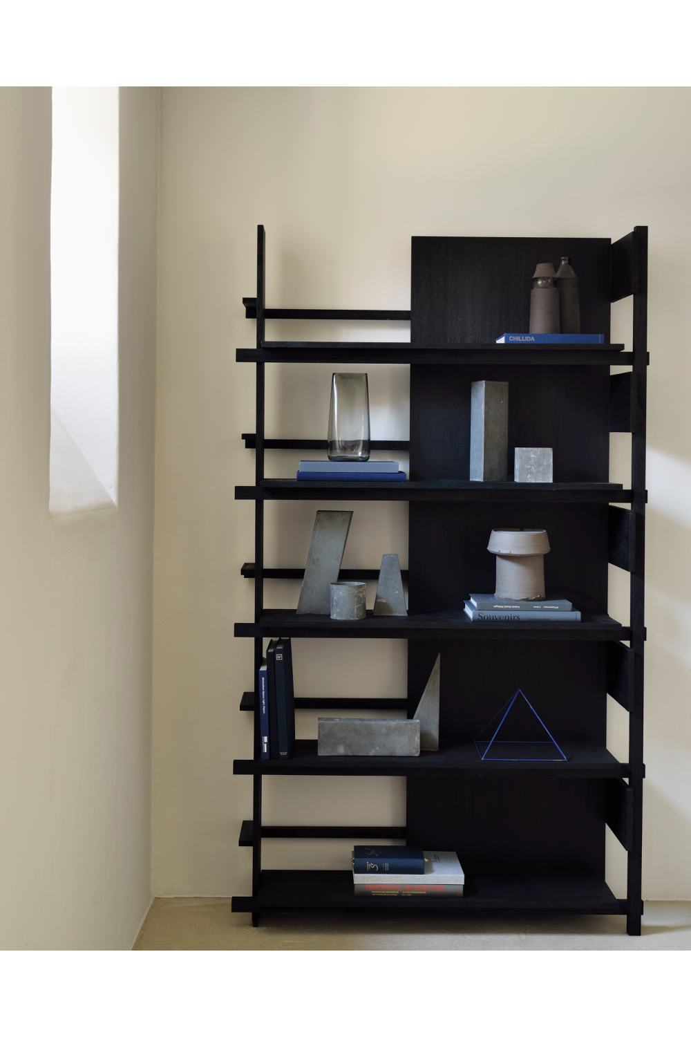 Black Teak Book Rack | Ethnicraft Abstract | Oroa.com