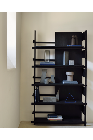Black Teak Book Rack | Ethnicraft Abstract | Oroa.com