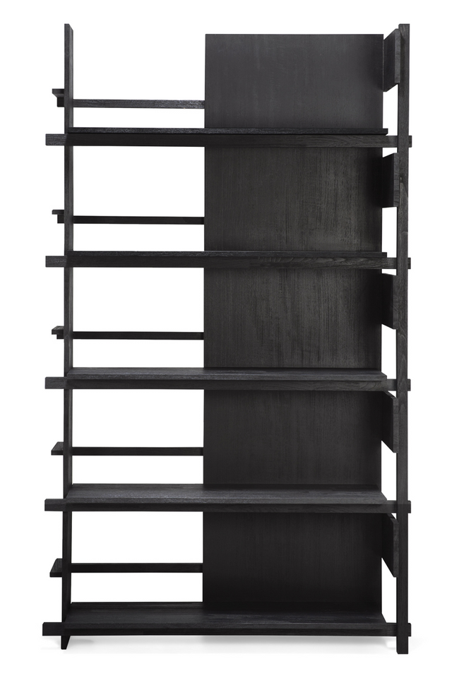 Black Teak Book Rack | Ethnicraft Abstract | Oroa.com