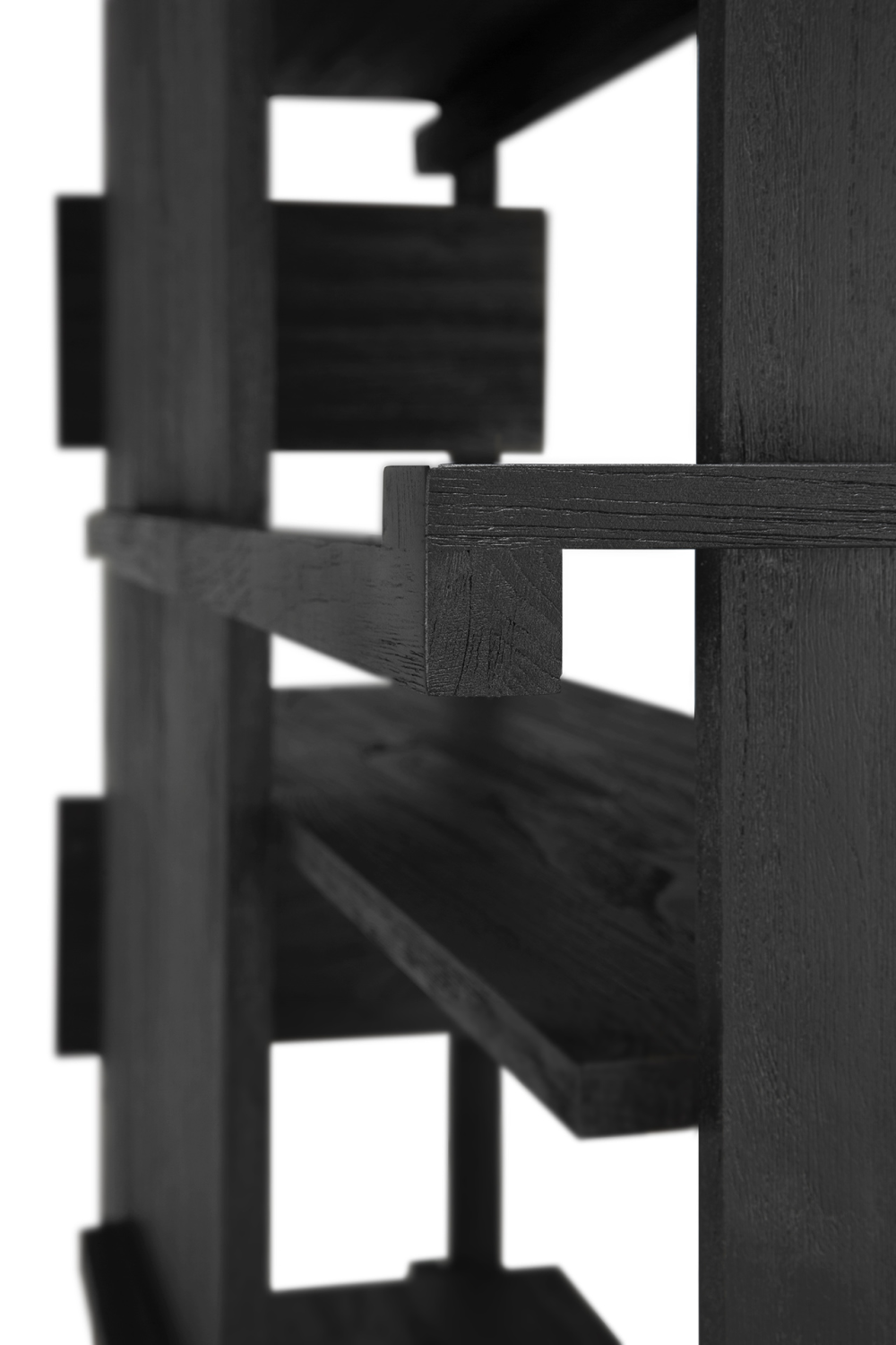 Black Teak Book Rack | Ethnicraft Abstract | Oroa.com