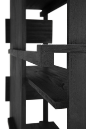 Black Teak Book Rack | Ethnicraft Abstract | Oroa.com