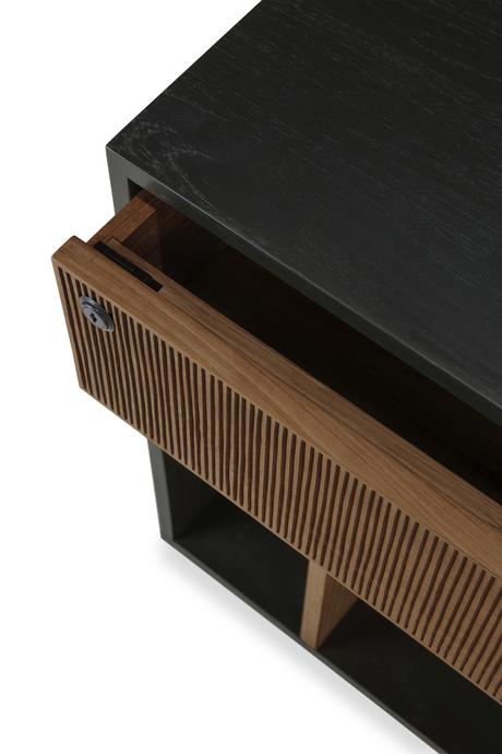 Black Teak Drawer Unit | Ethnicraft Oscar | Oroa.com