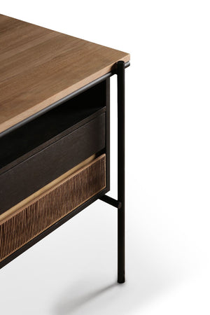 Teak Desk With Drawers | Ethnicraft Oscar | OROA.com