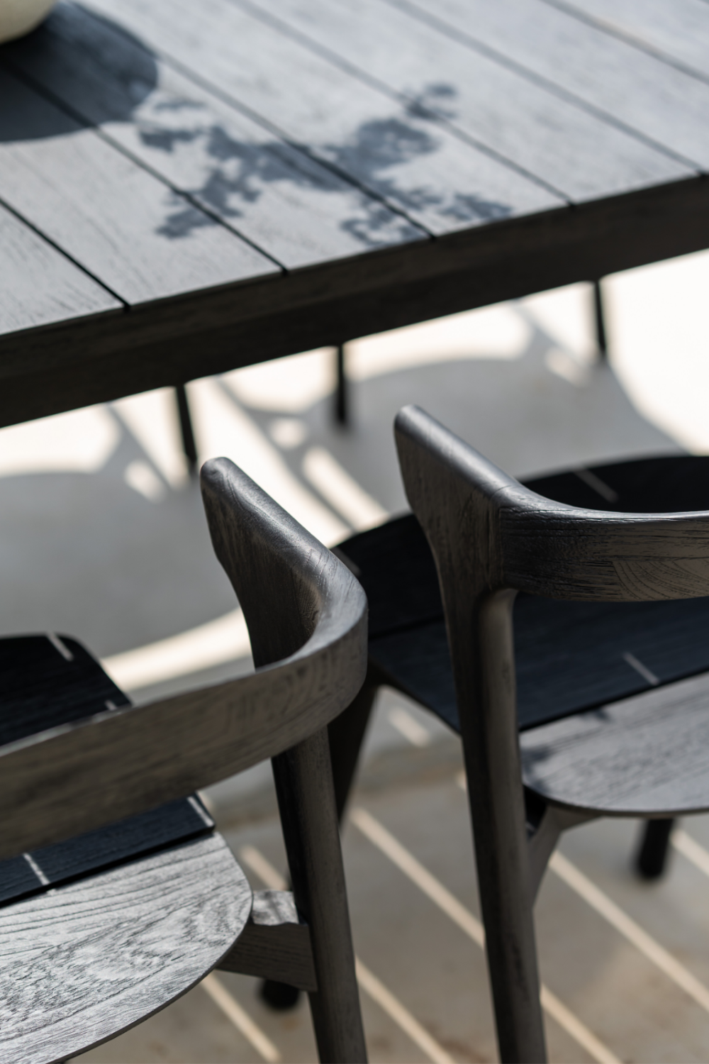 Black Teak Outdoor Dining Chair | Ethnicraft Bok | Oroa.com
