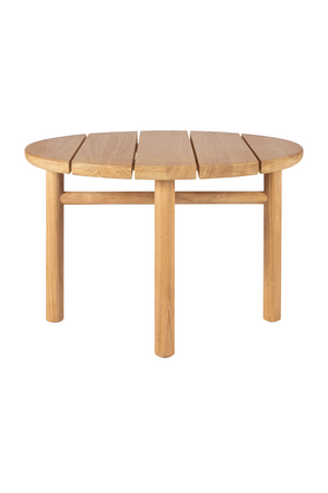 Round Slatted Outdoor Coffee Table | Ethnicraft Quatro | Oroa.com