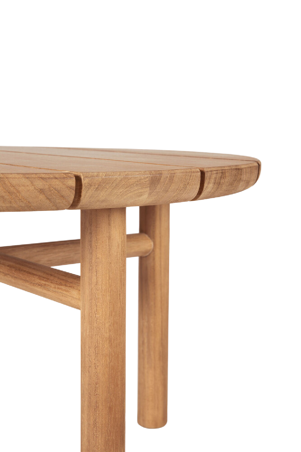 Round Slatted Outdoor Coffee Table | Ethnicraft Quatro | Oroa.com