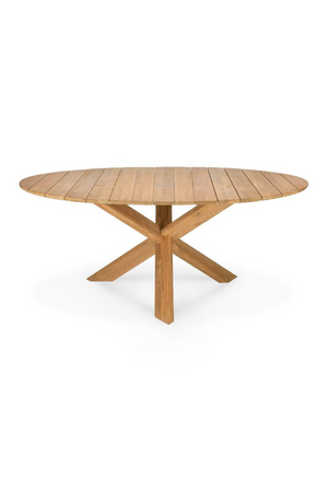 Solid Teak Outdoor Dining Table | Ethnicraft Circle | OROA.com
