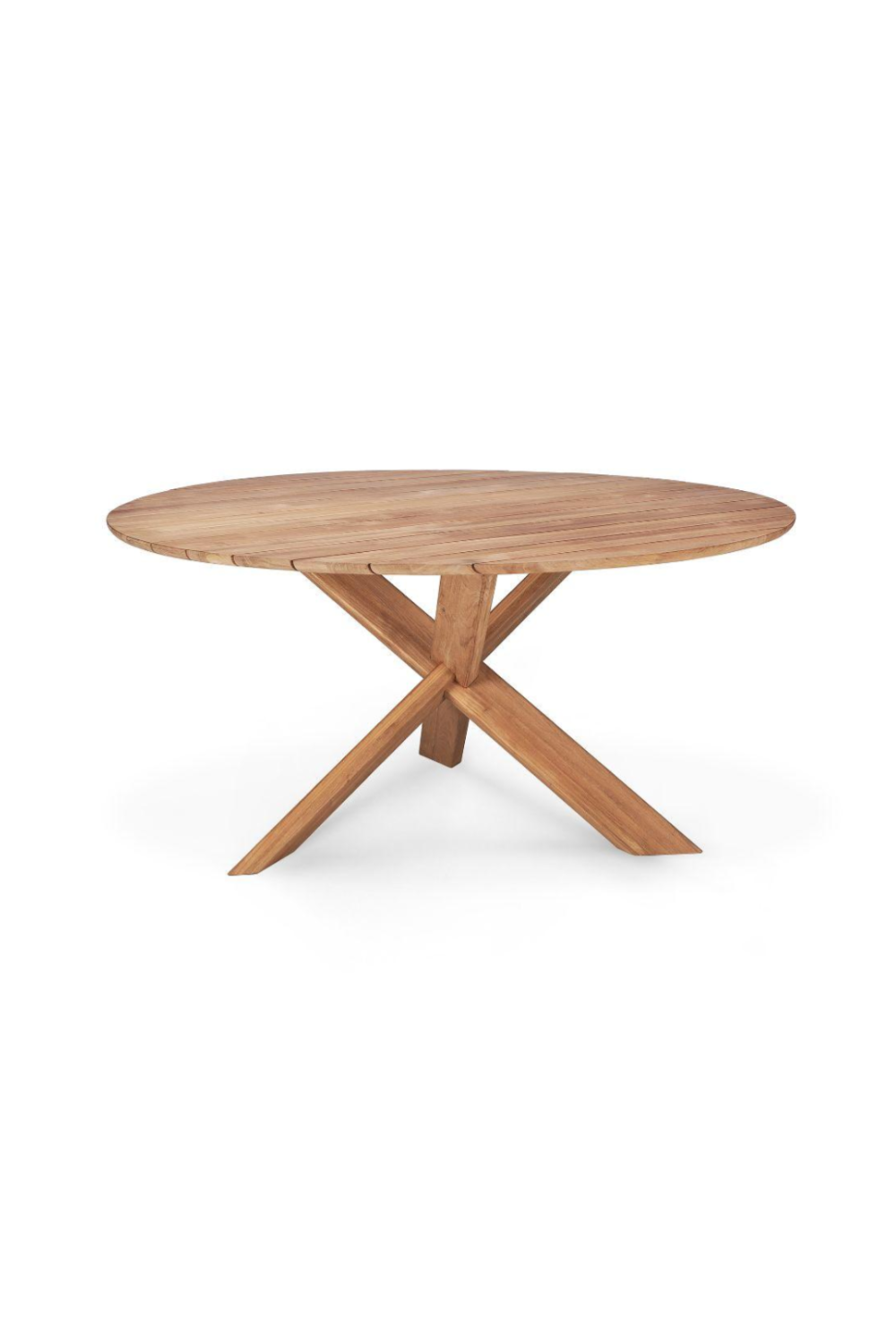 Solid Teak Outdoor Dining Table | Ethnicraft Circle | OROA.com