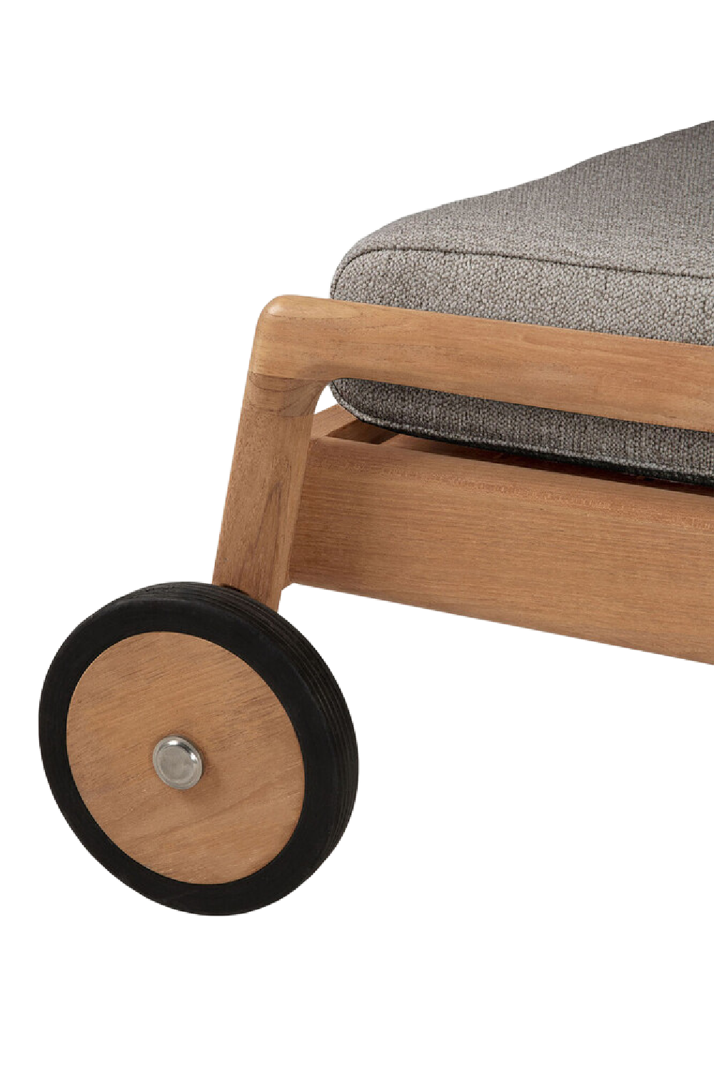 Teak Wheeled Adjustable Outdoor Lounger | Ethnicraft Jack | Oroa.com