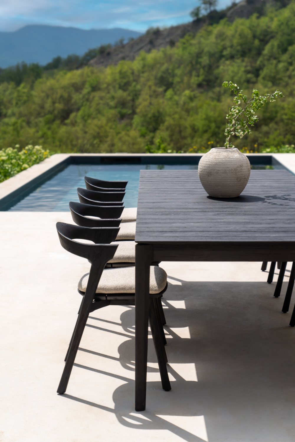 Black Teak Outdoor Dining Chair | Ethnicraft Bok | Oroa.com