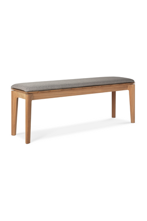 2-Seater Teak Cushioned Outdoor Bench | Ethnicraft Bok | Oroa.com