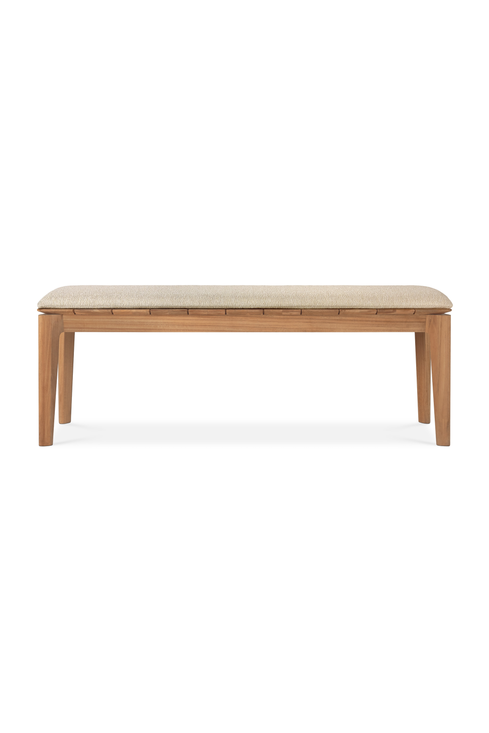 2-Seater Teak Cushioned Outdoor Bench | Ethnicraft Bok | Oroa.com